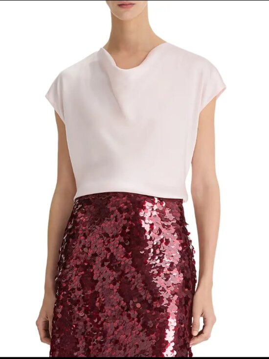 Vince Tops - NWT Vince Satin Silk Cowl-Neck Blouse Shirt